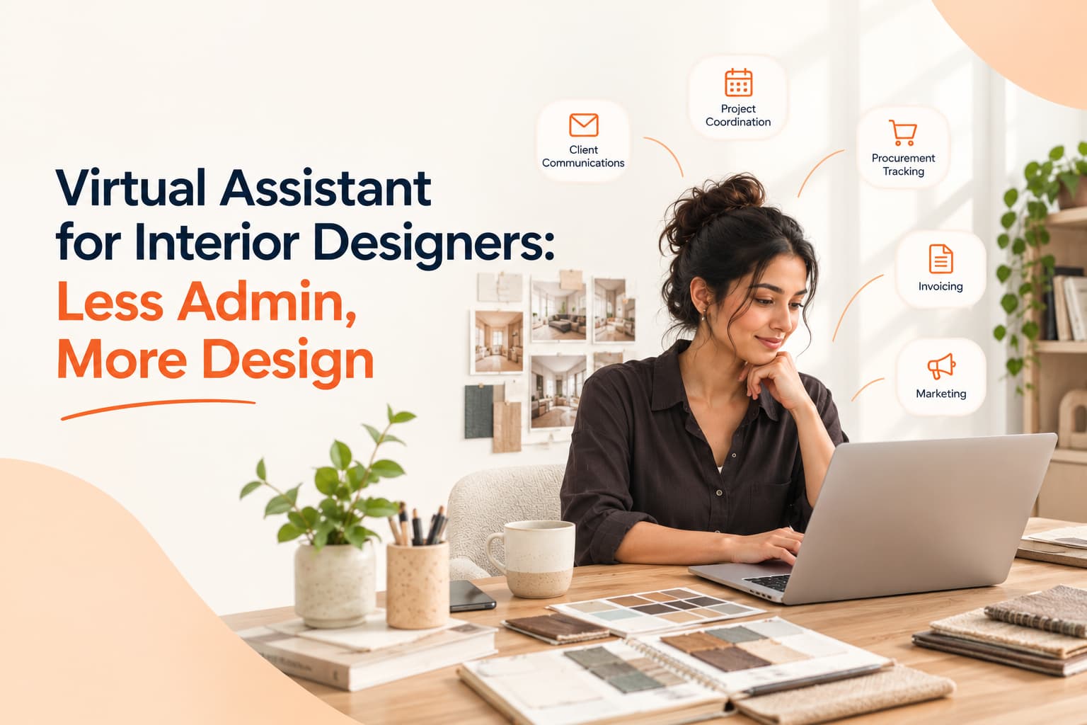 Virtual Assistant for Interior Designers: Less Admin, More Design